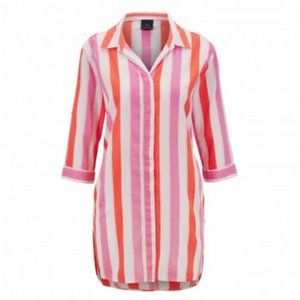 Bogner Fire + Ice Lissy Striped Button Up Tunic M